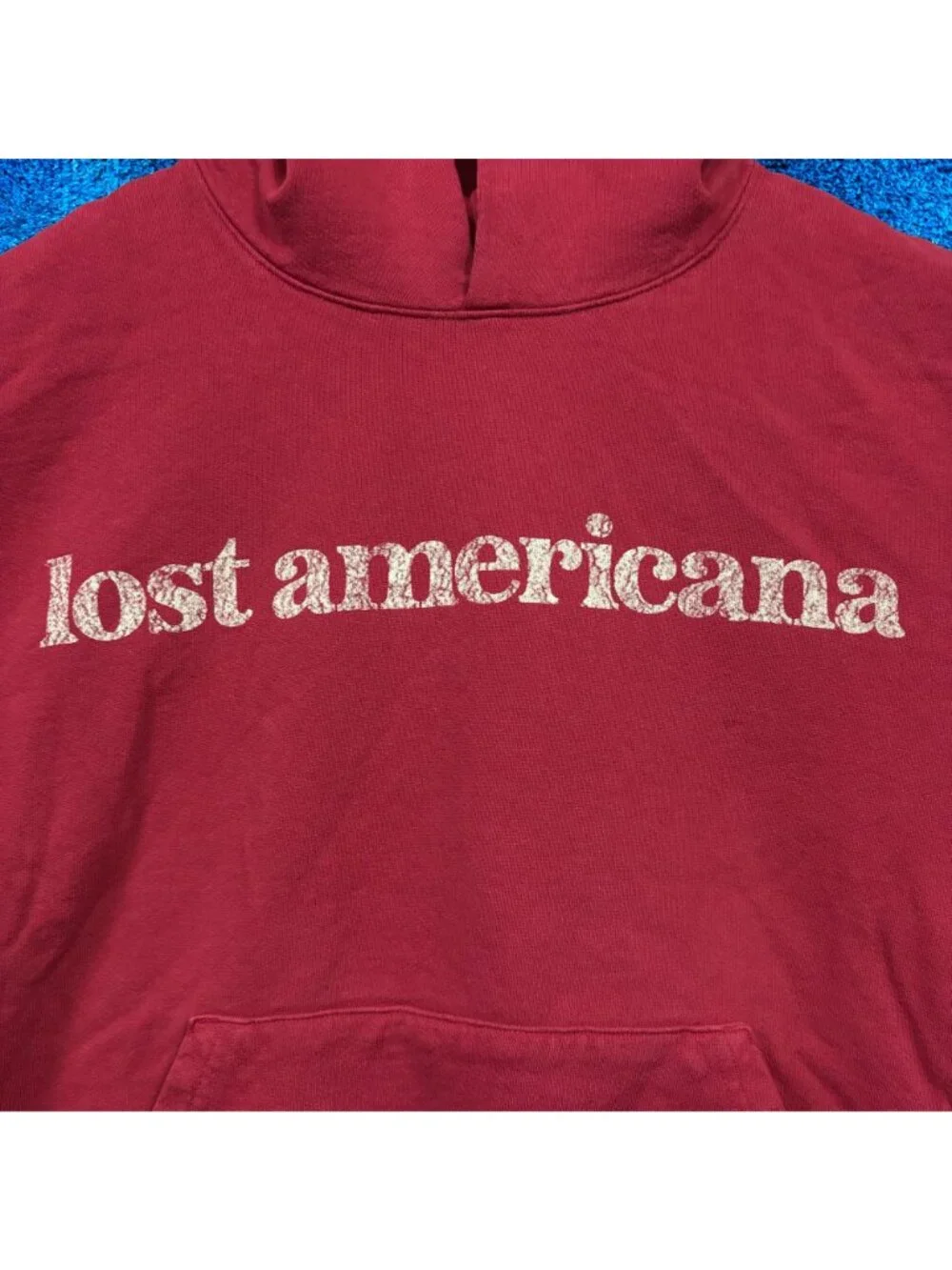 American Eagle Red Oversized Hoodie Sweatshirt